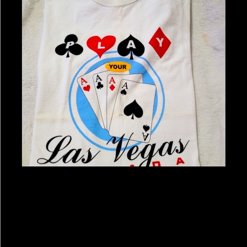 Retro 90’s single stitch Las Vegas Cards Tee Shirt